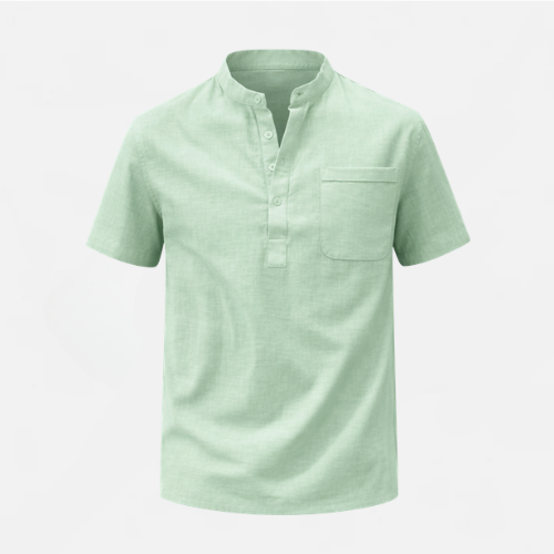 AVANTI – MEN'S LINEN HENLEY SHIRT
