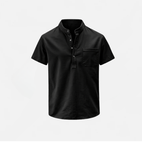 AVANTI – MEN'S LINEN HENLEY SHIRT