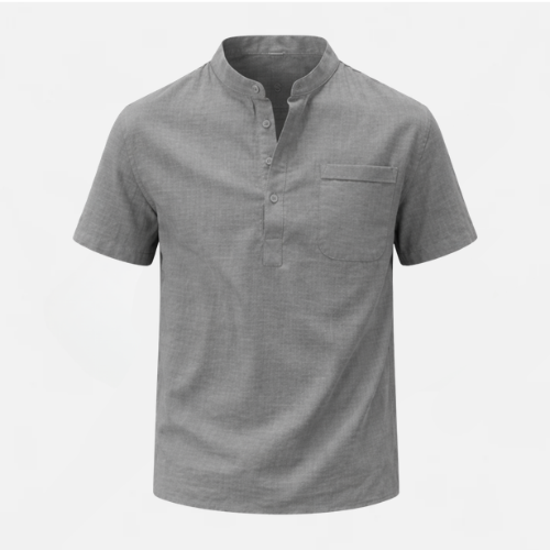 AVANTI – MEN'S LINEN HENLEY SHIRT